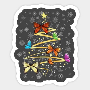 Butterfly Christmas Tree Lights Xmas Butterfly Women Girls Sticker